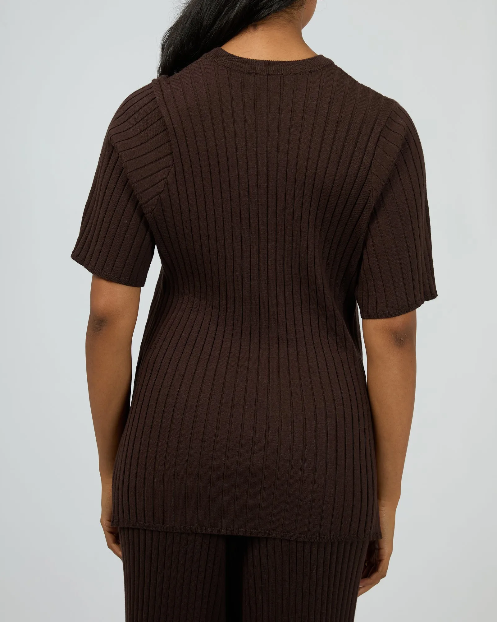 All About Eve Bianca Knit Tee Brown