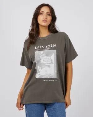 All About Eve Lovers Oversized Tee Charcoal