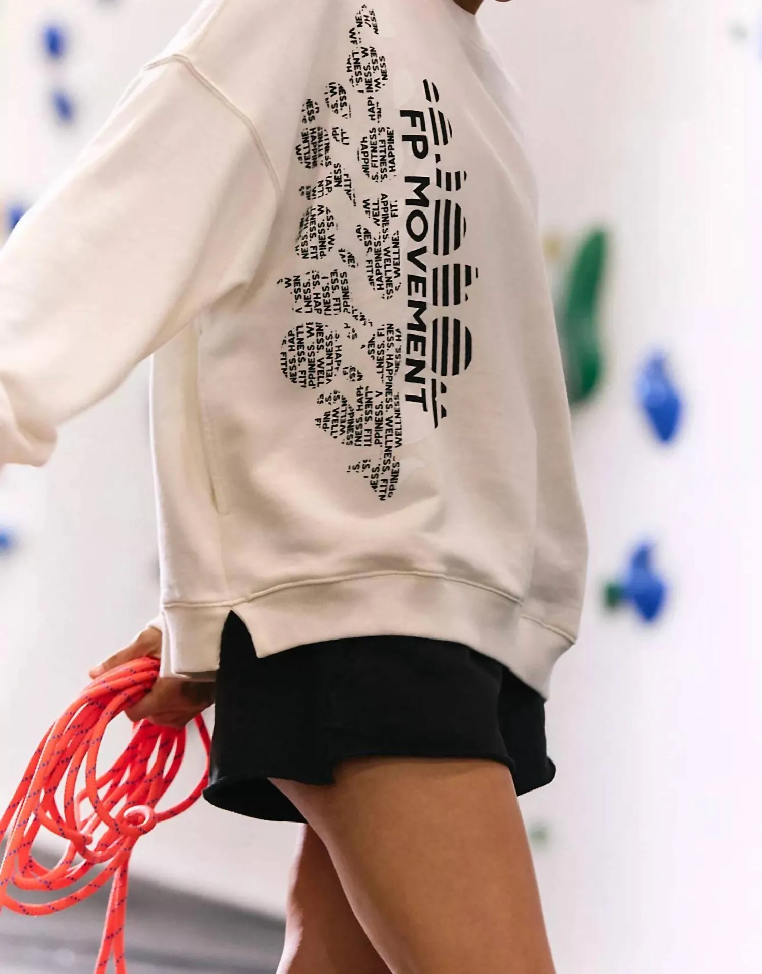 All Star Logo Pullover Sweatshirt In Ivory & Black Combo