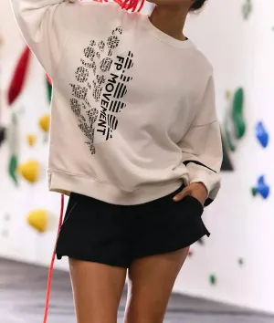 All Star Logo Pullover Sweatshirt In Ivory & Black Combo