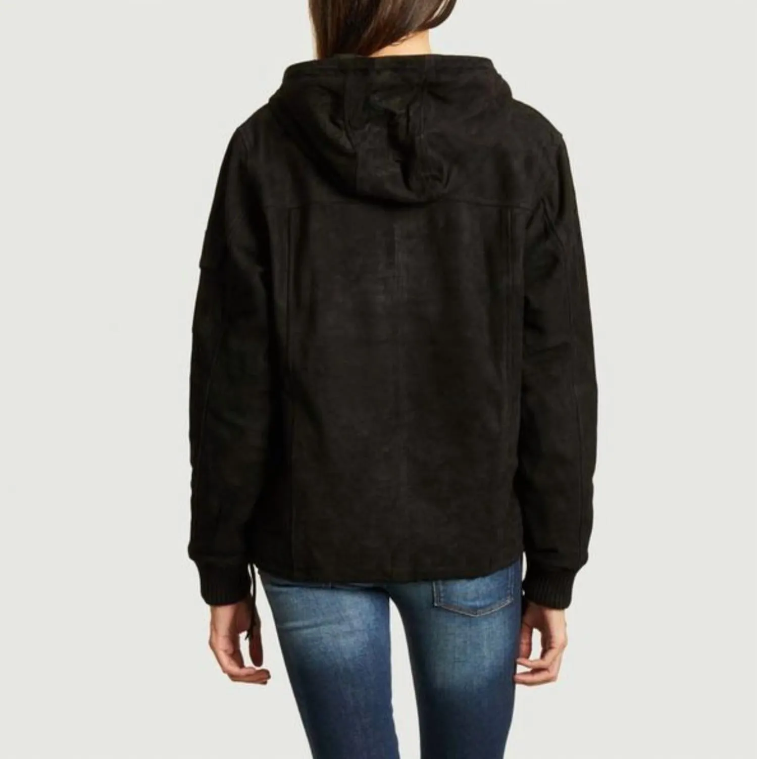 Anchor Anorak Suede In Black