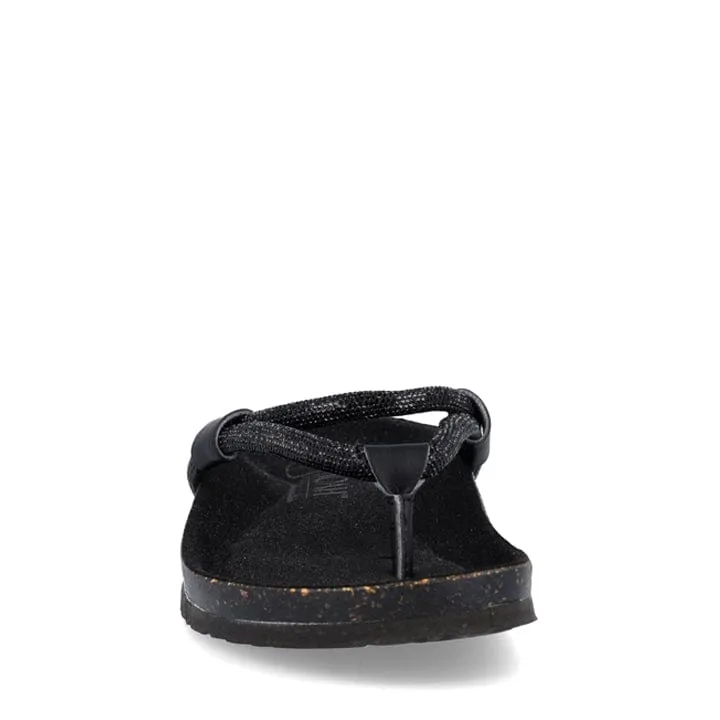 Antea Women's Cork Vegan Sandals | Black