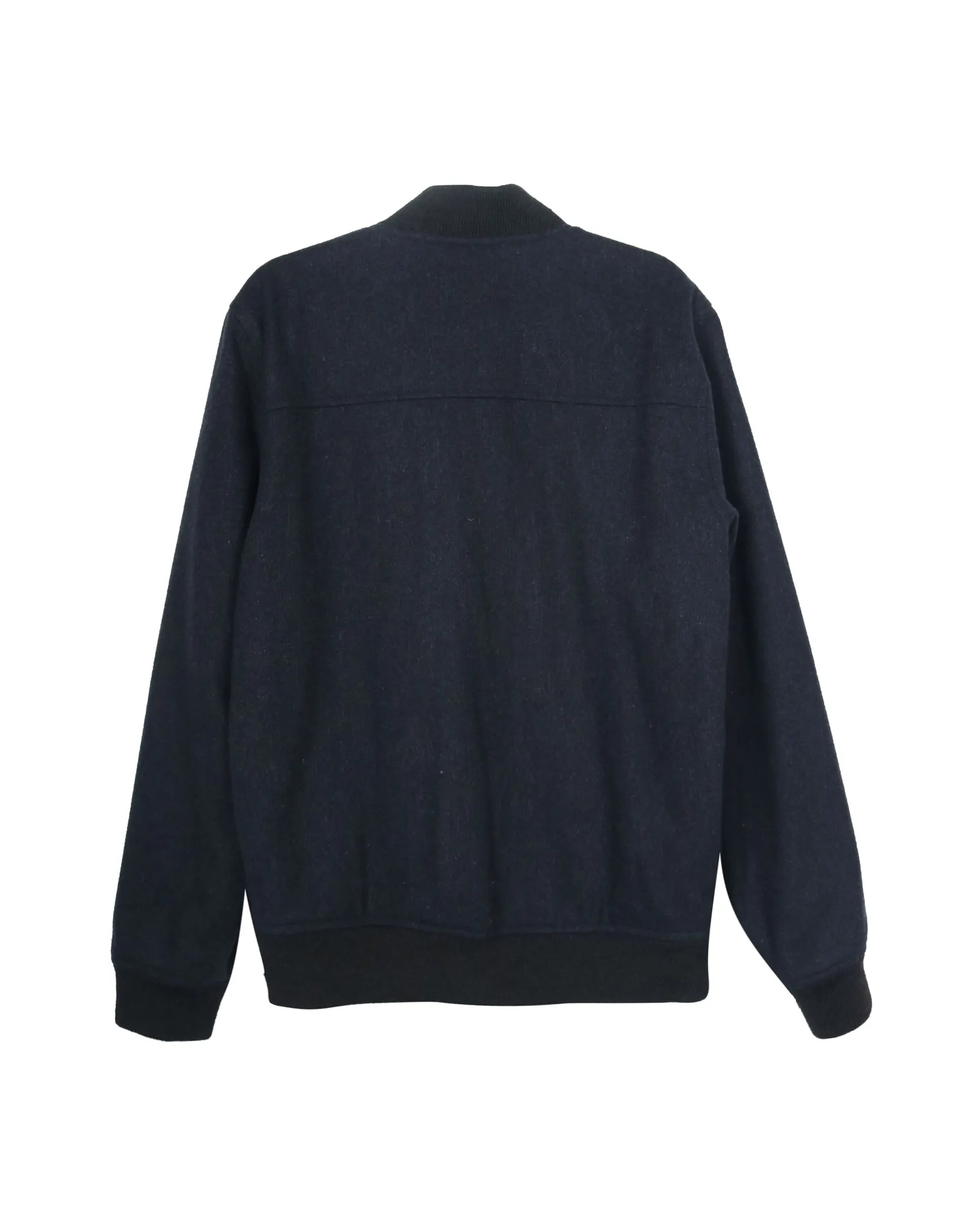 A.P.C Mouliné Lota Bomber Jacket in Navy Wool