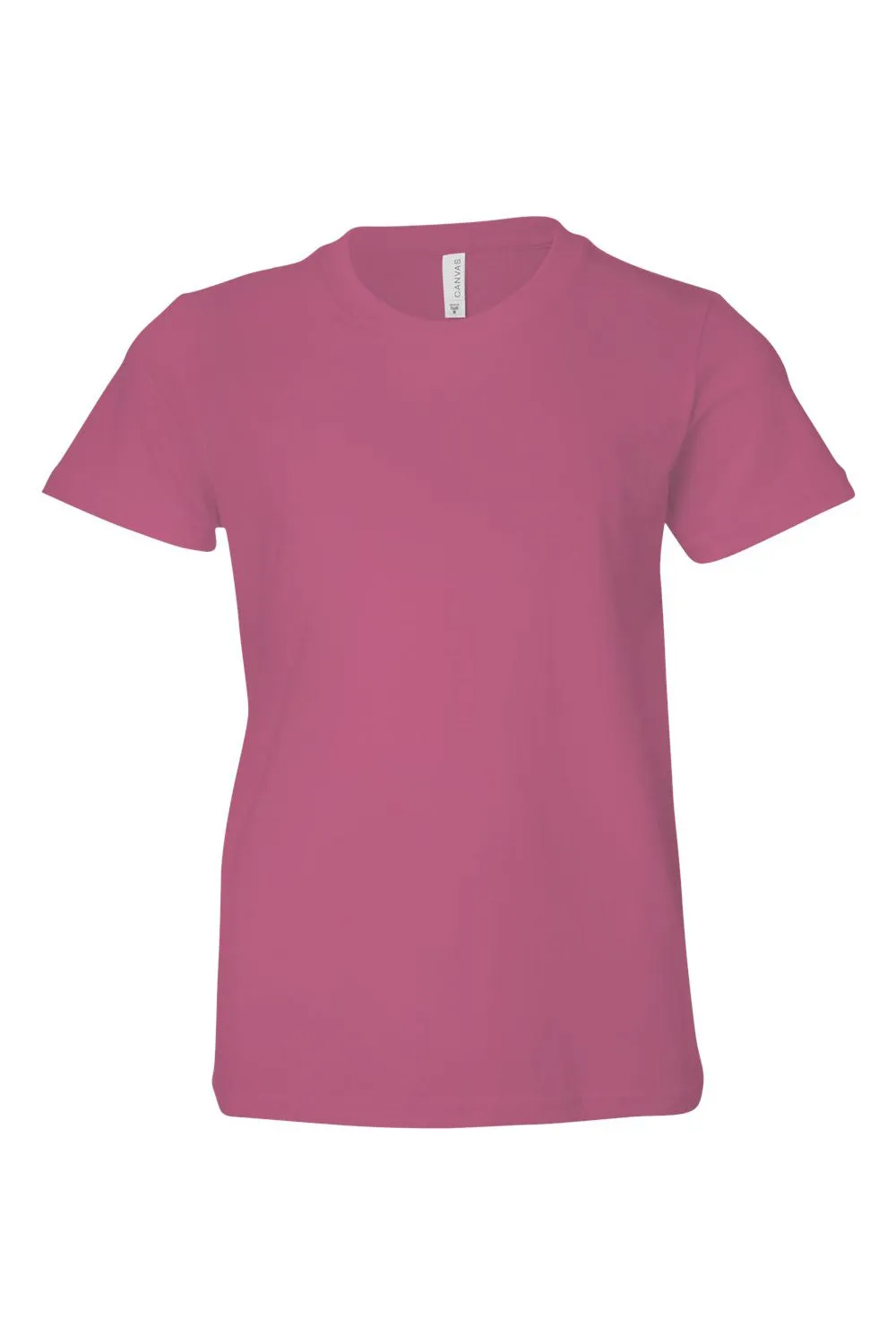 Bella   Canvas Youth Jersey Short Sleeve Crewneck T-Shirt - Berry Pink