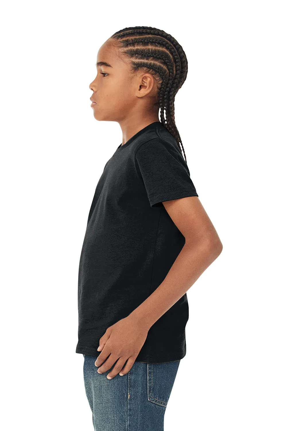 Bella   Canvas Youth Jersey Short Sleeve Crewneck T-Shirt - Heather Dark Grey