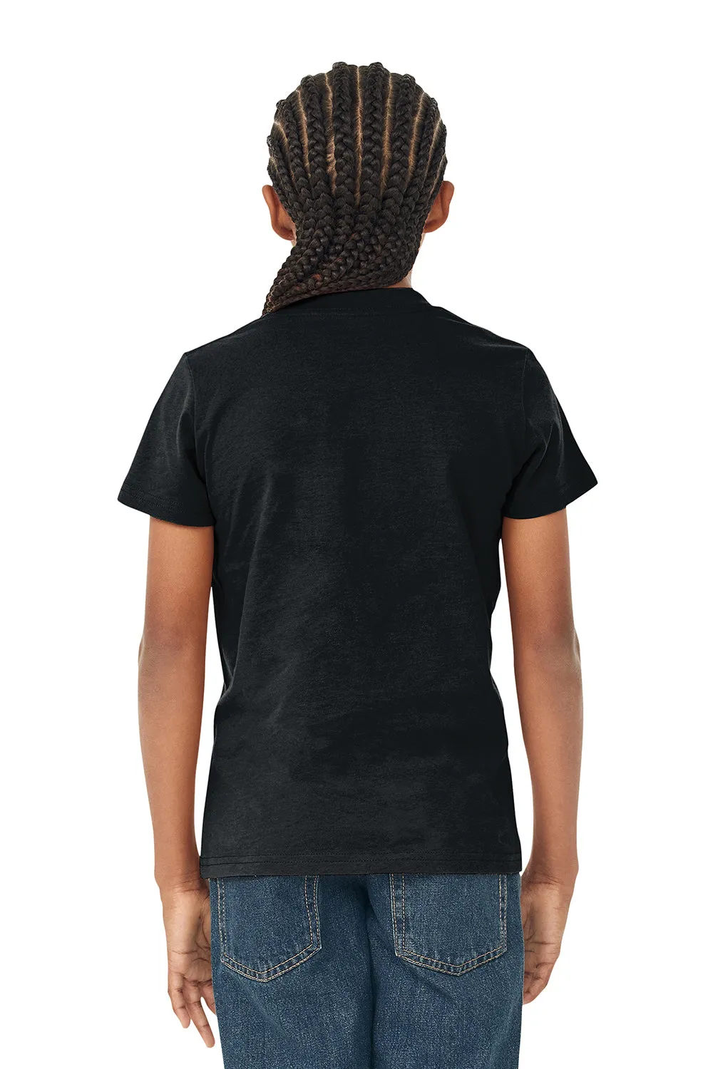 Bella   Canvas Youth Jersey Short Sleeve Crewneck T-Shirt - Heather Dark Grey