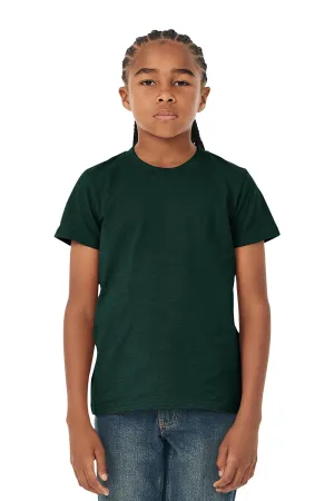 Bella   Canvas Youth Jersey Short Sleeve Crewneck T-Shirt - Heather Forest Green