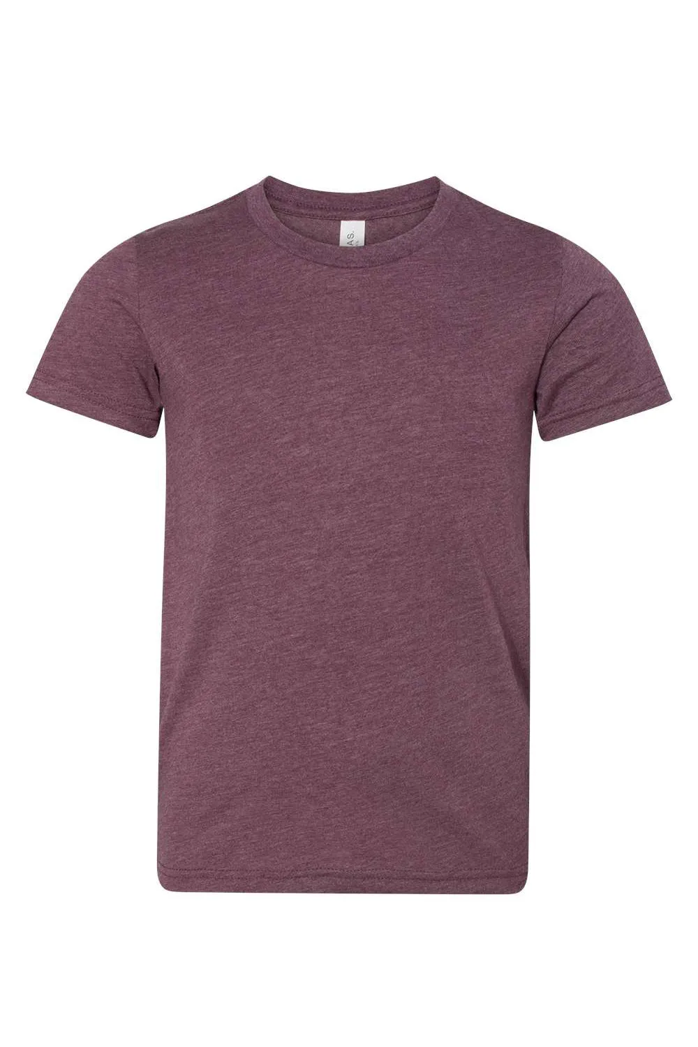 Bella   Canvas Youth Jersey Short Sleeve Crewneck T-Shirt - Heather Maroon