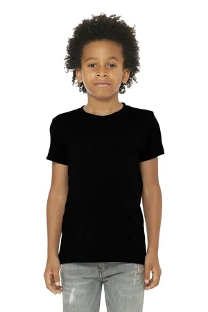 Bella   Canvas Youth Short Sleeve Crewneck T-Shirt - Solid Black
