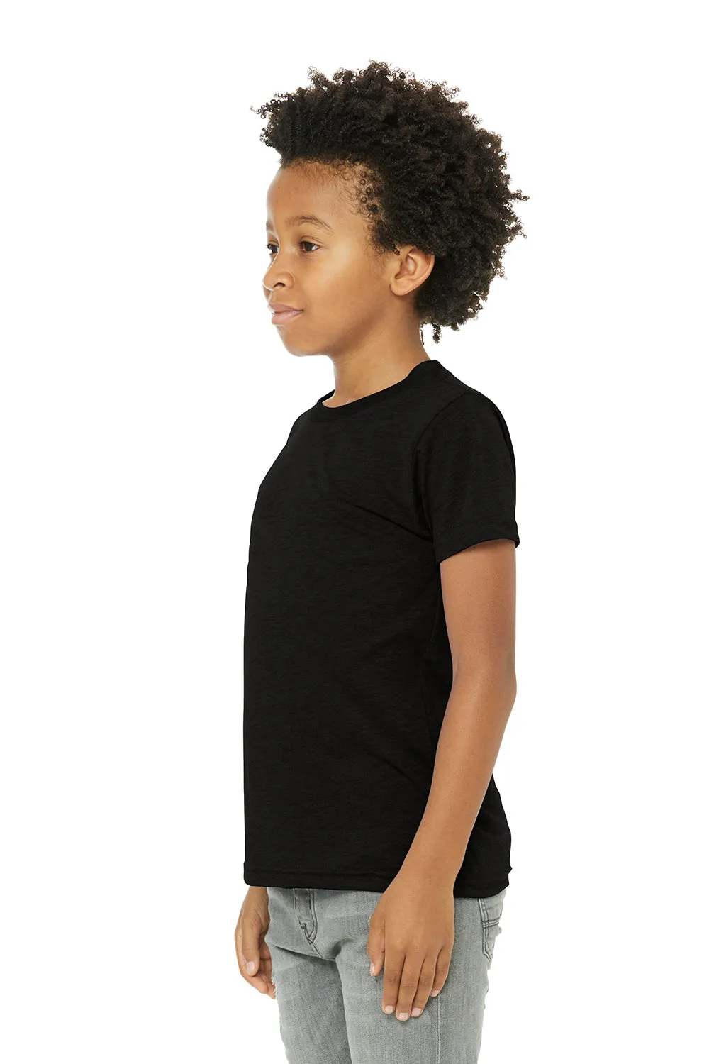 Bella   Canvas Youth Short Sleeve Crewneck T-Shirt - Solid Black