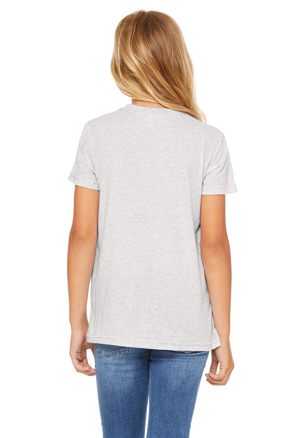 Bella   Canvas Youth Short Sleeve Crewneck T-Shirt - White Fleck