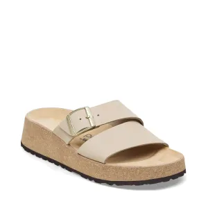 Birkenstock Women's Almina Slide Sandal in Sandcastle Beige