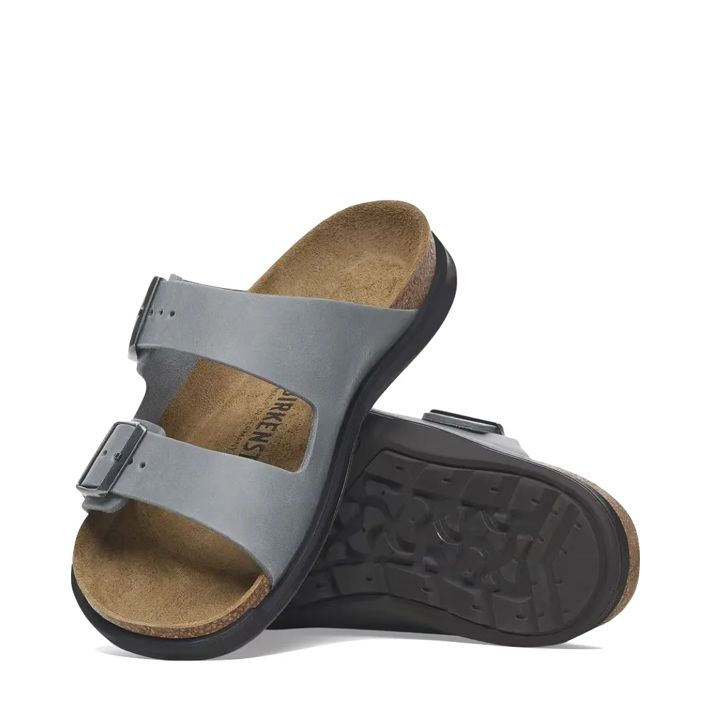 Birkenstock Women's Arizona Crosstown Rugged Oiled Leather Sandal in Basalt