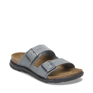 Birkenstock Women's Arizona Crosstown Rugged Oiled Leather Sandal in Basalt