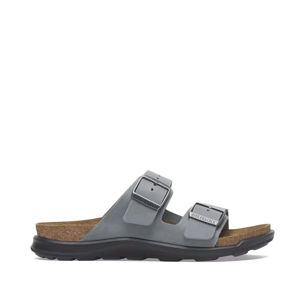 Birkenstock Women's Arizona Crosstown Rugged Oiled Leather Sandal in Basalt