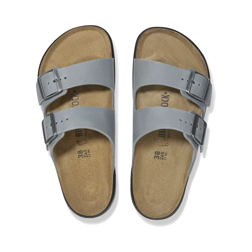 Birkenstock Women's Arizona Crosstown Rugged Oiled Leather Sandal in Basalt
