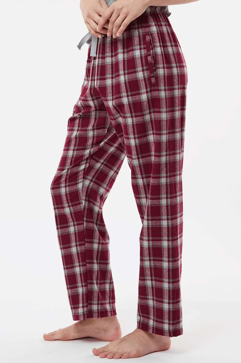 Boxercraft Womens Haley Flannel Pants w/ Pockets - Heritage Maroon Plaid