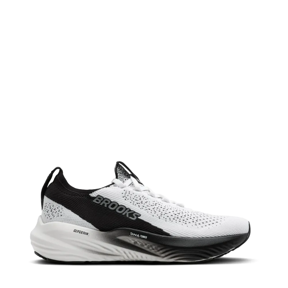 Brooks Men's Glycerin StealthFit 22 Sneaker in White/Grey/Black