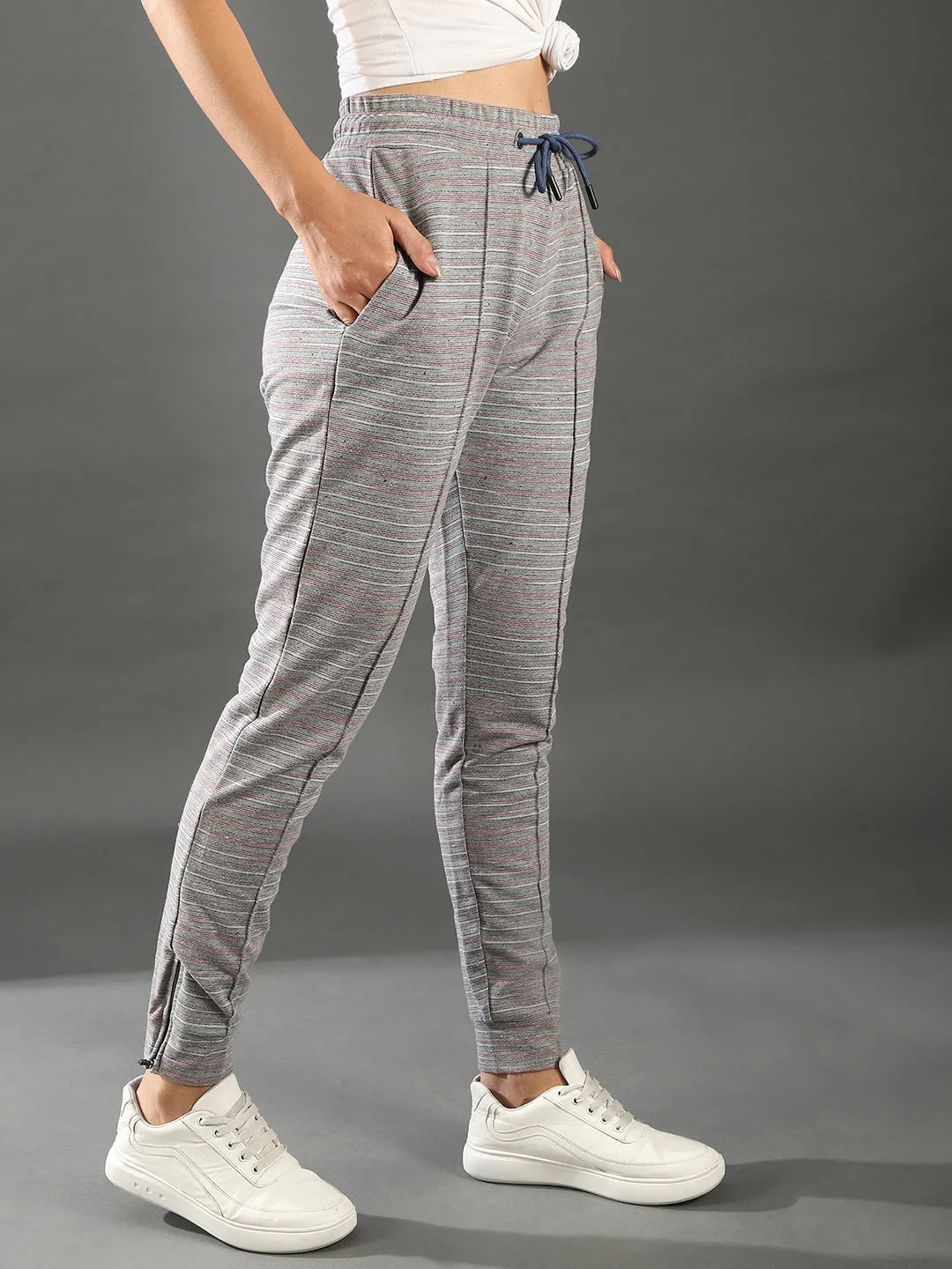 Campus Sutra Women Stylish Striped Trackpant