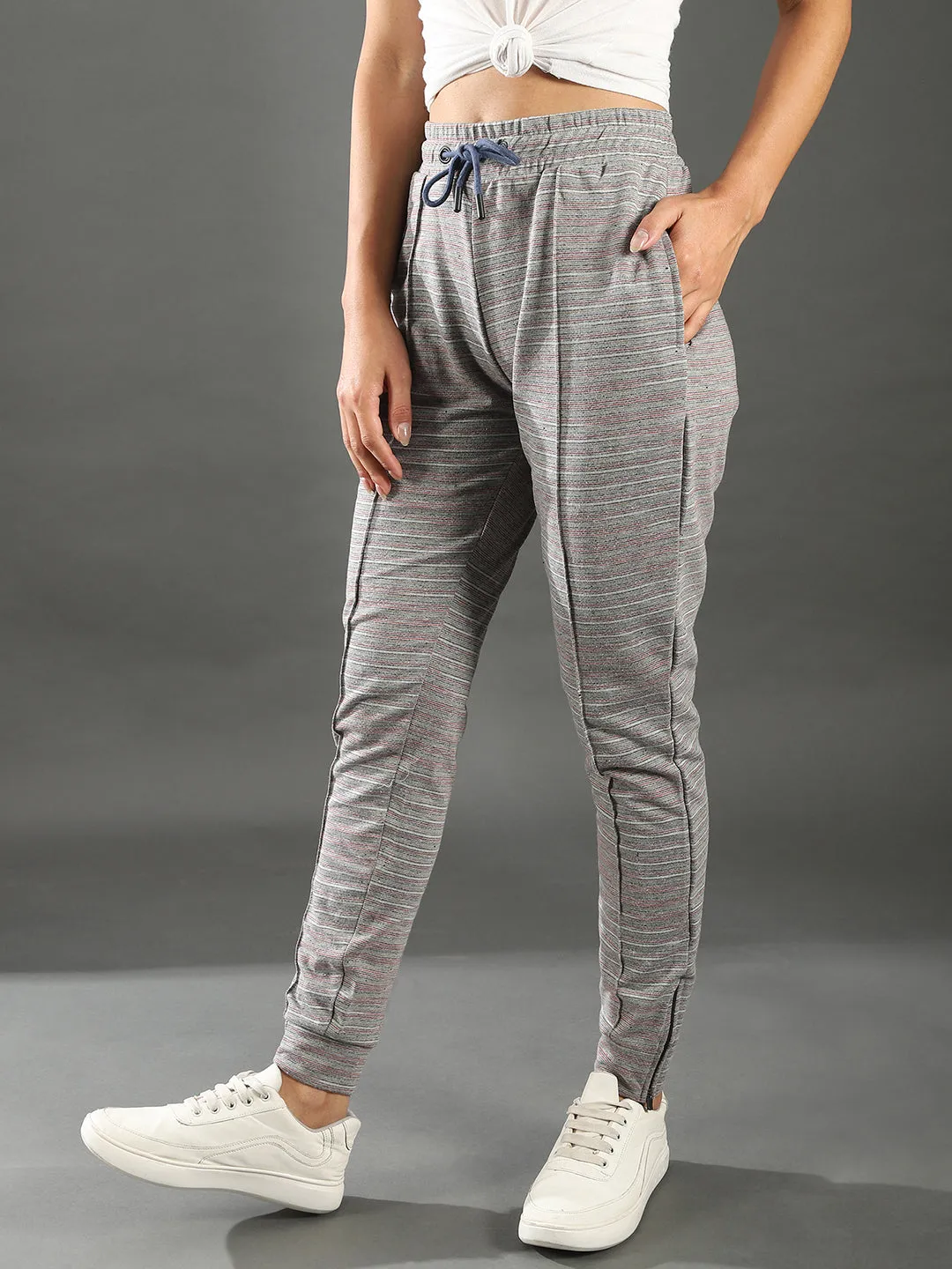 Campus Sutra Women Stylish Striped Trackpant