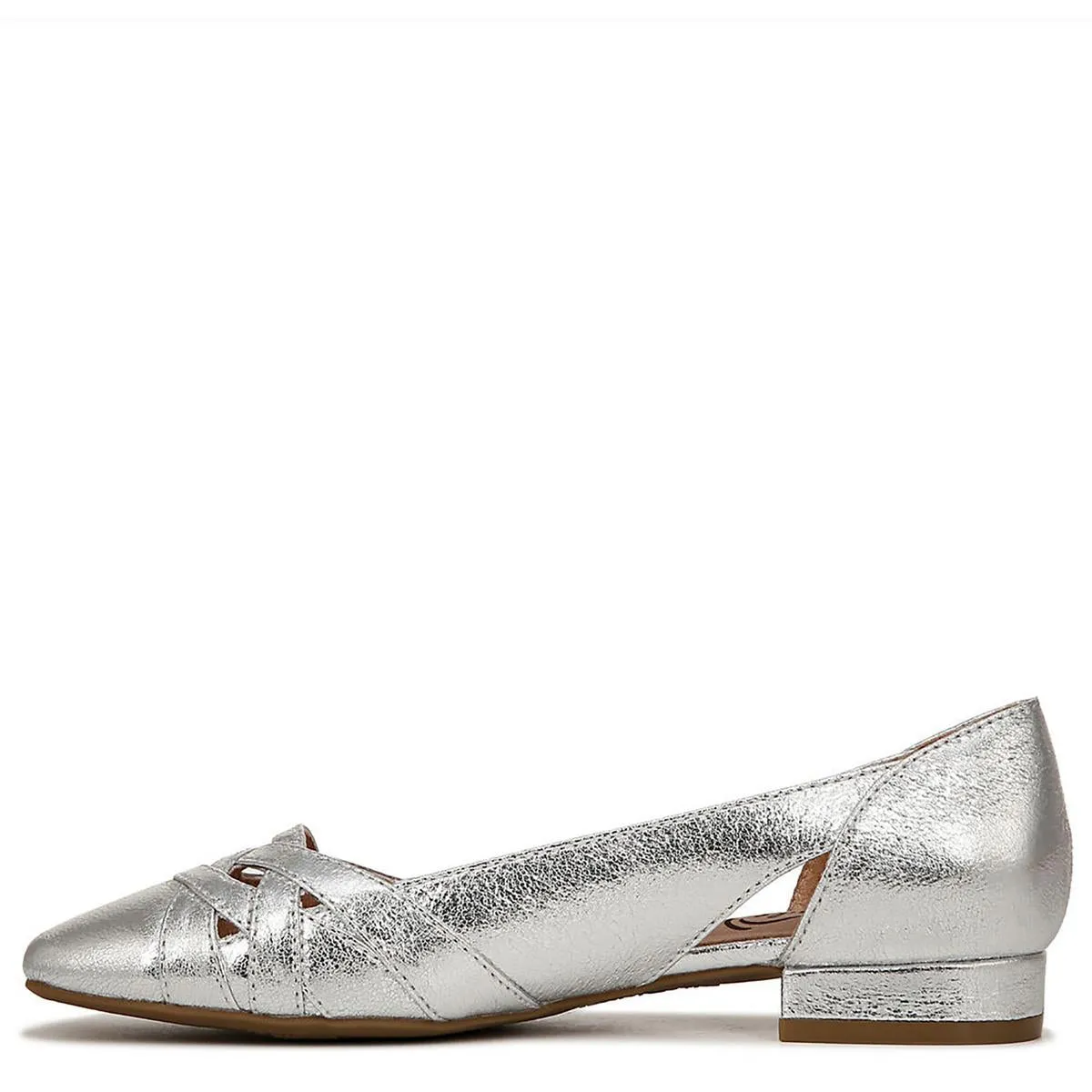Carmen Womens Padded Insole Faux Leather Flat Shoes