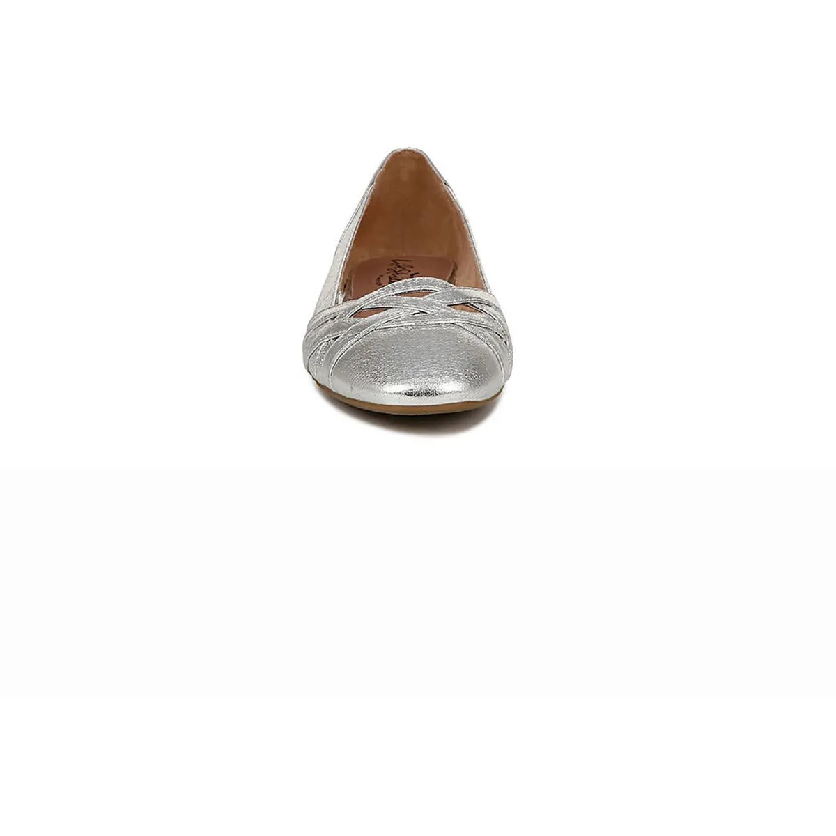 Carmen Womens Padded Insole Faux Leather Flat Shoes