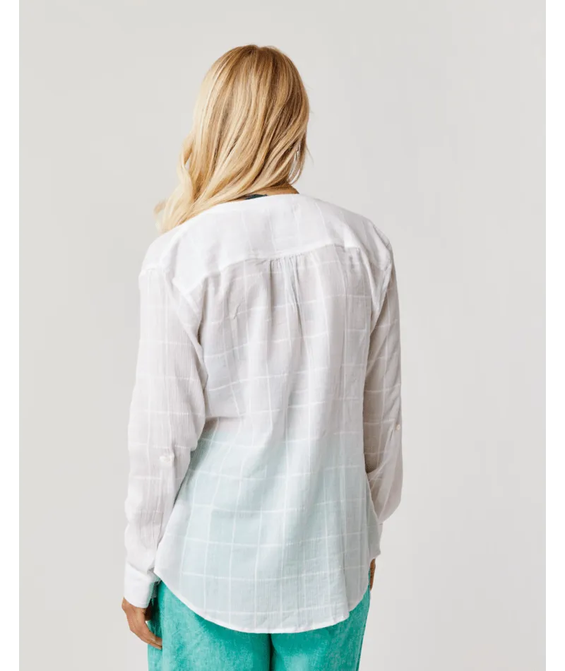 Carve Designs Dylan Textured Tunic L/S Shirt-Cloud
