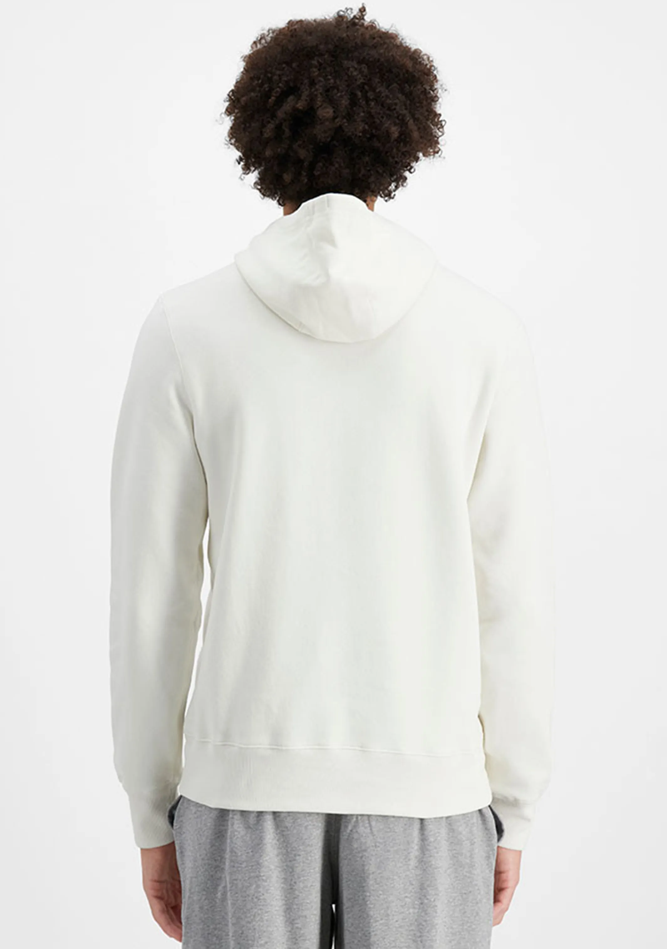 Champion Mens Script Hoodie Mascarpone <br> AY79N XMR