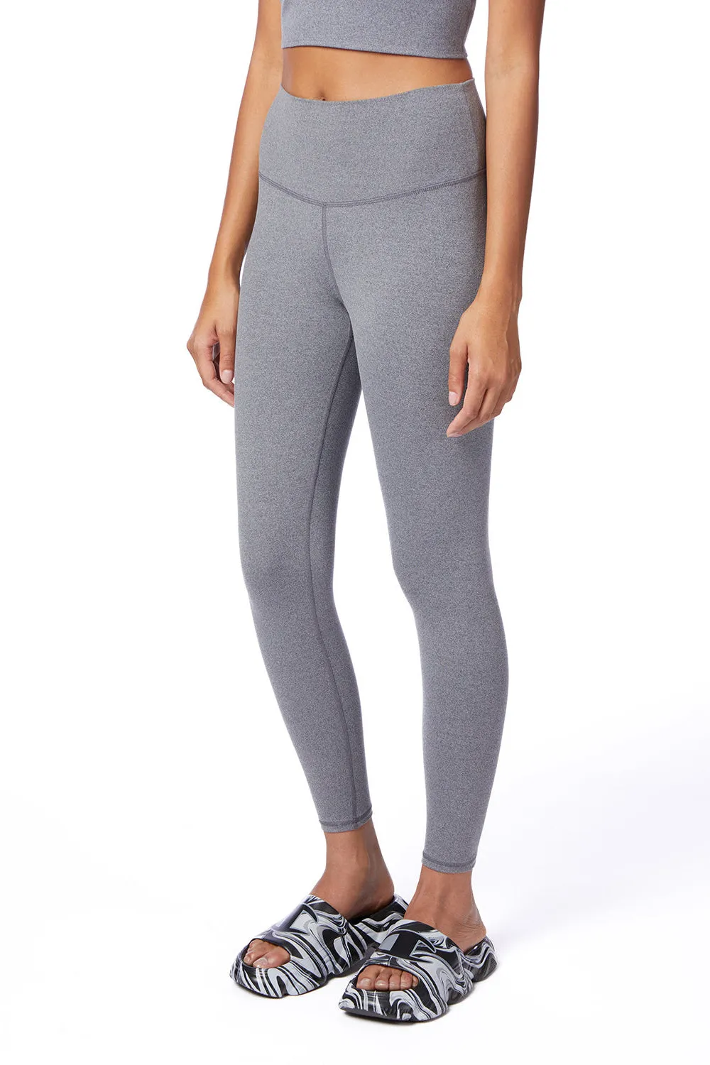 Champion Womens Sport Soft Touch Leggings w/ Pocket - Heather Grey