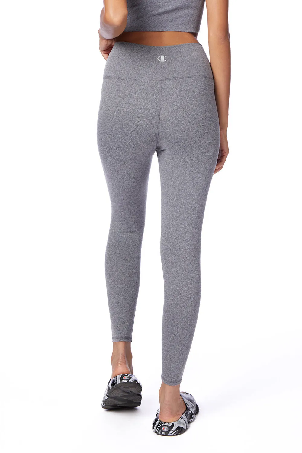 Champion Womens Sport Soft Touch Leggings w/ Pocket - Heather Grey