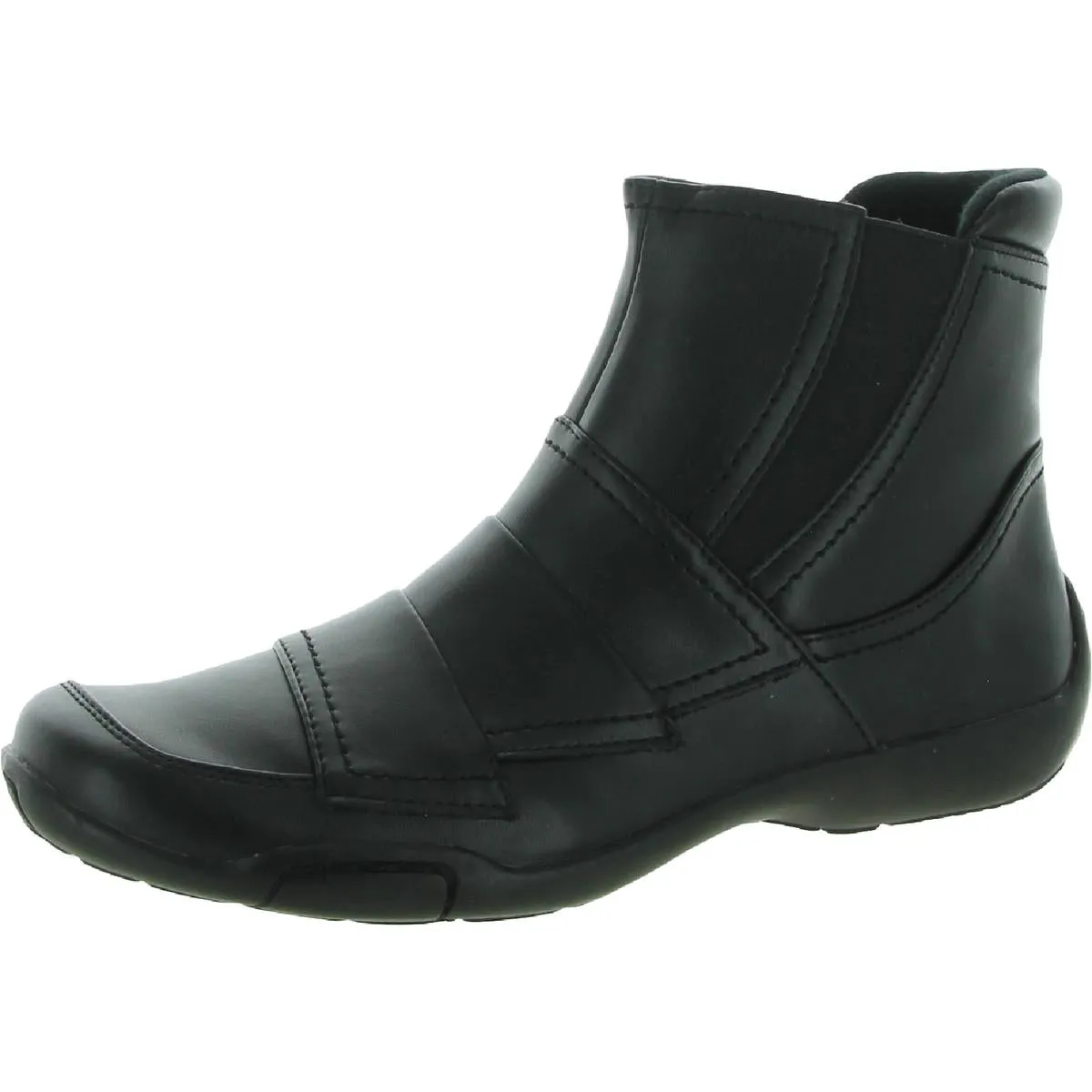Claire Womens Faux Leather Casual Ankle Boots