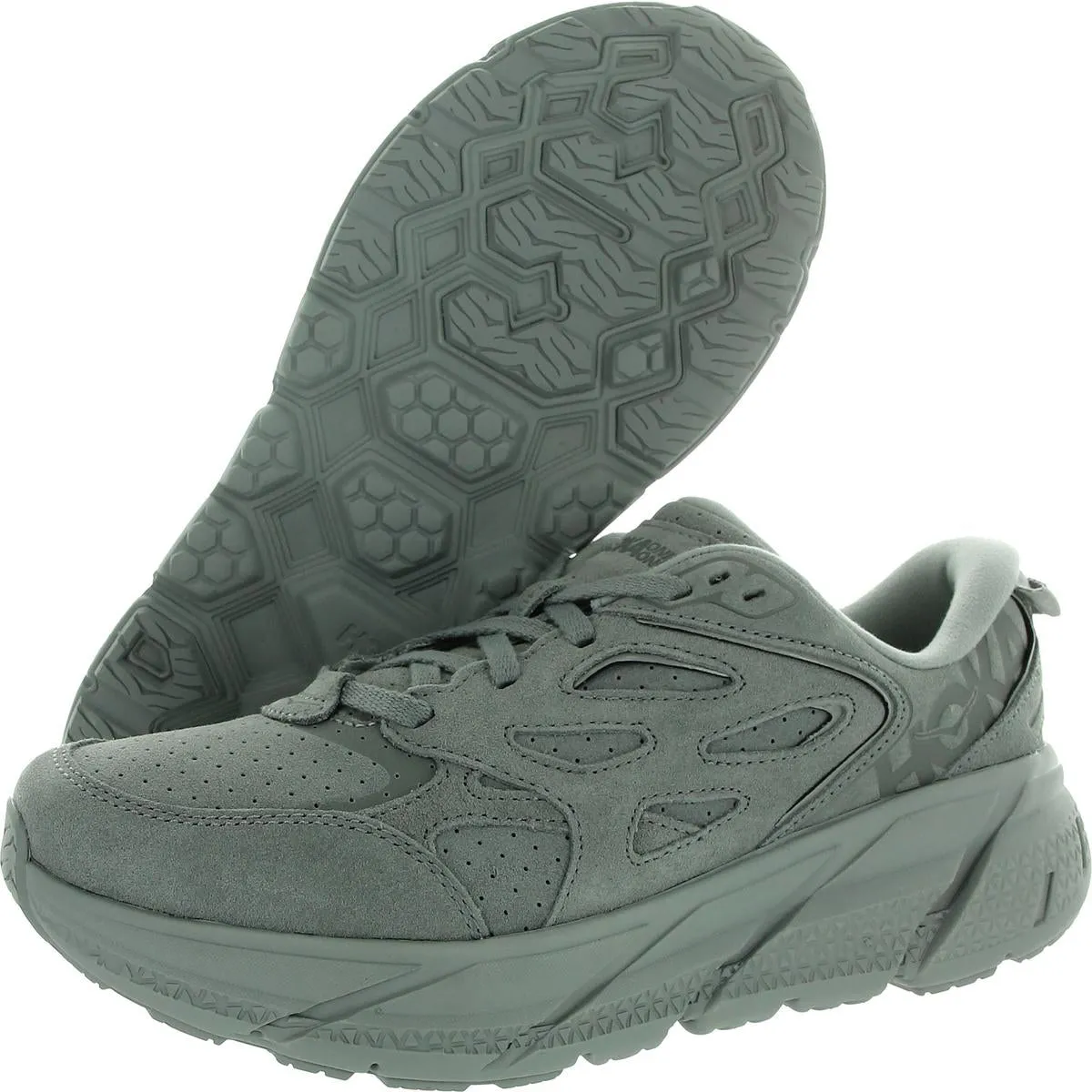 Clifton Mens Lace-Up Suede Running & Training Shoes