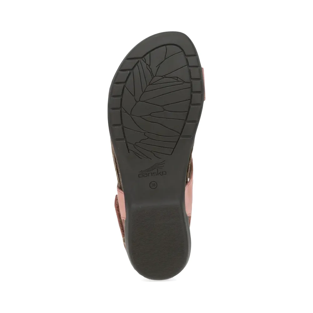 Dansko Women's Reece Thong Sandal in Rose Nubuck