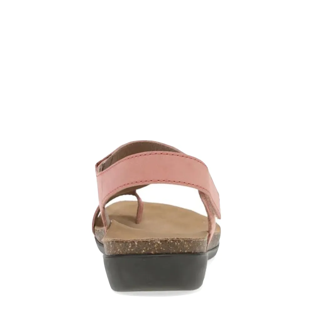 Dansko Women's Reece Thong Sandal in Rose Nubuck
