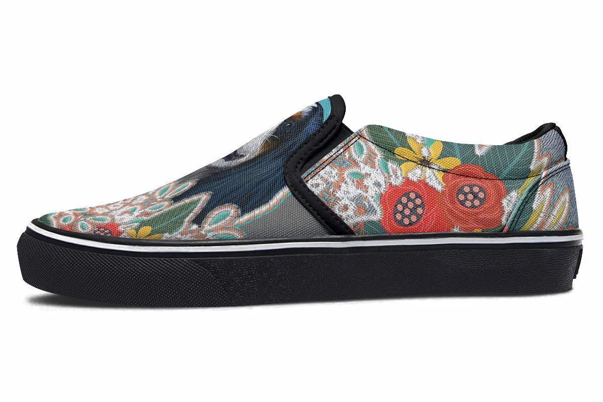 Denim Style King Charles Slip-On Shoes