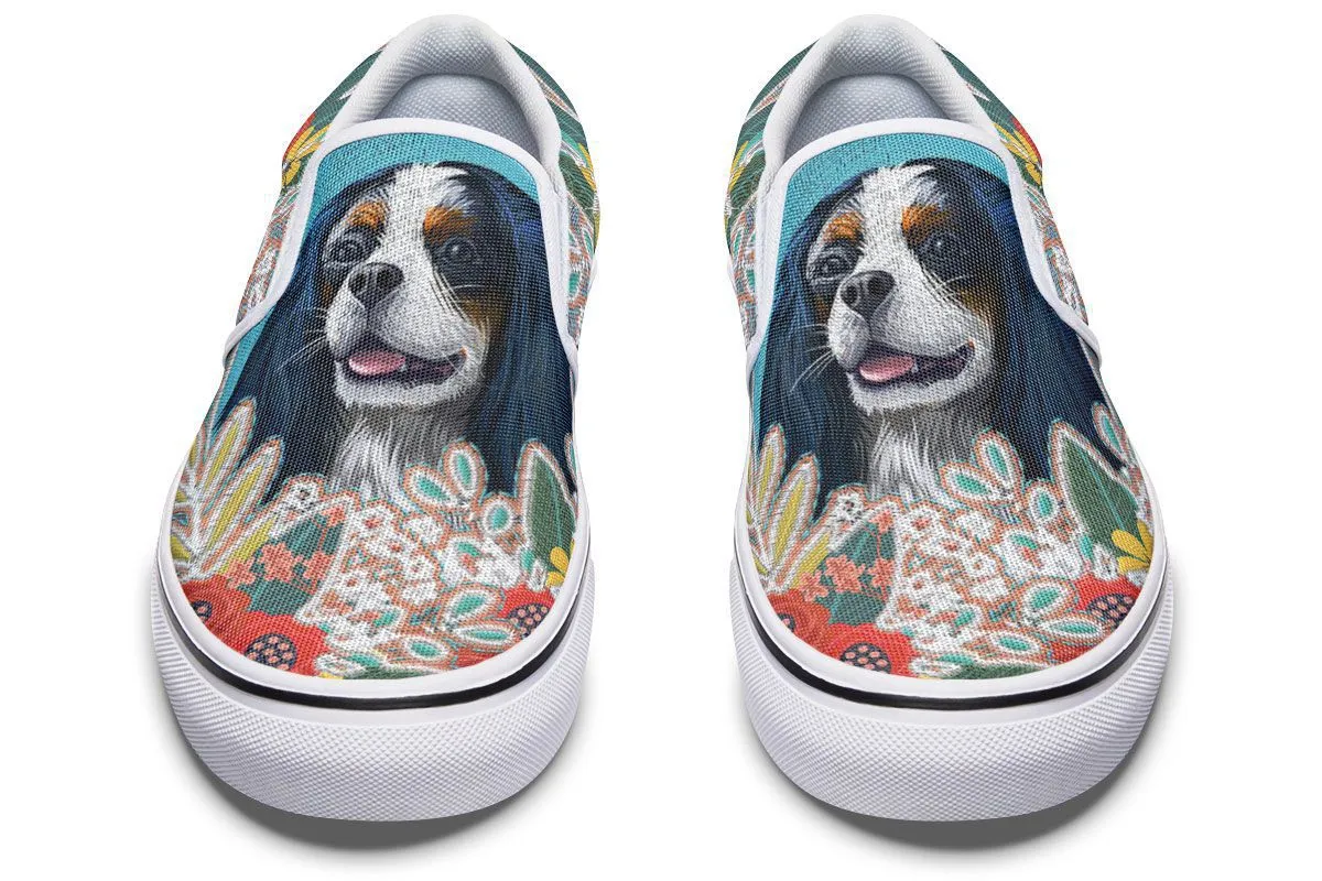 Denim Style King Charles Slip-On Shoes