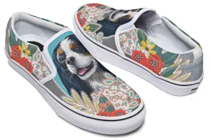 Denim Style King Charles Slip-On Shoes