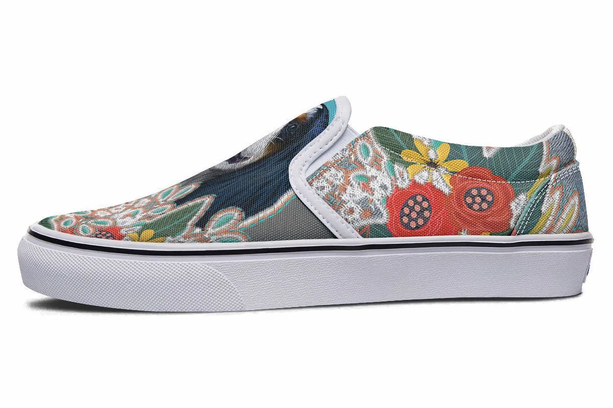 Denim Style King Charles Slip-On Shoes