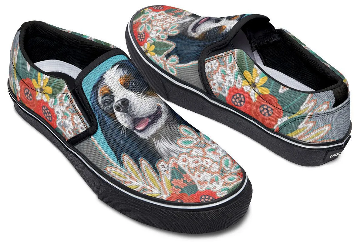 Denim Style King Charles Slip-On Shoes