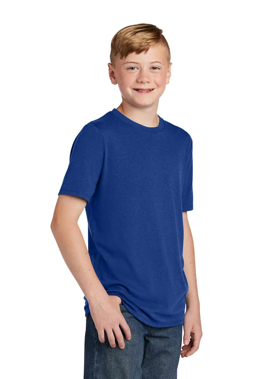 District Youth Perfect Tri Short Sleeve Crewneck T-Shirt - Deep Royal Blue