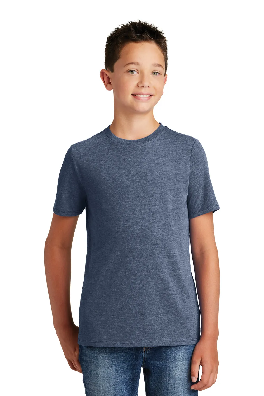 District Youth Perfect Tri Short Sleeve Crewneck T-Shirt - Navy Blue Frost