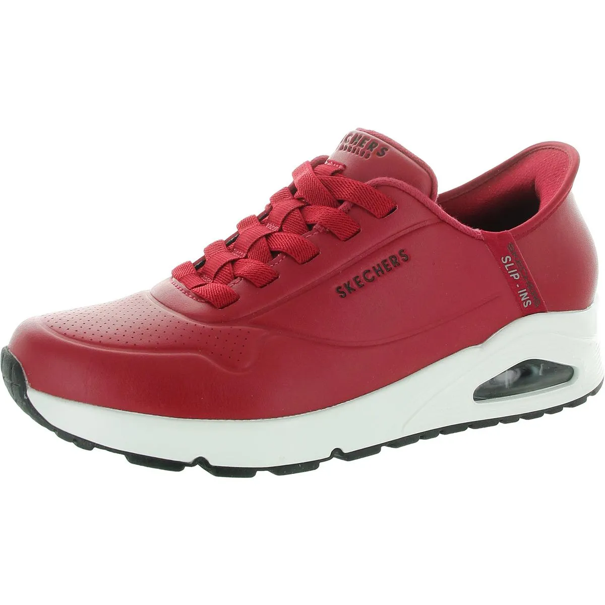 EASY-AIR Mens Cushioned Footbed Faux Leather Running & Training Shoes
