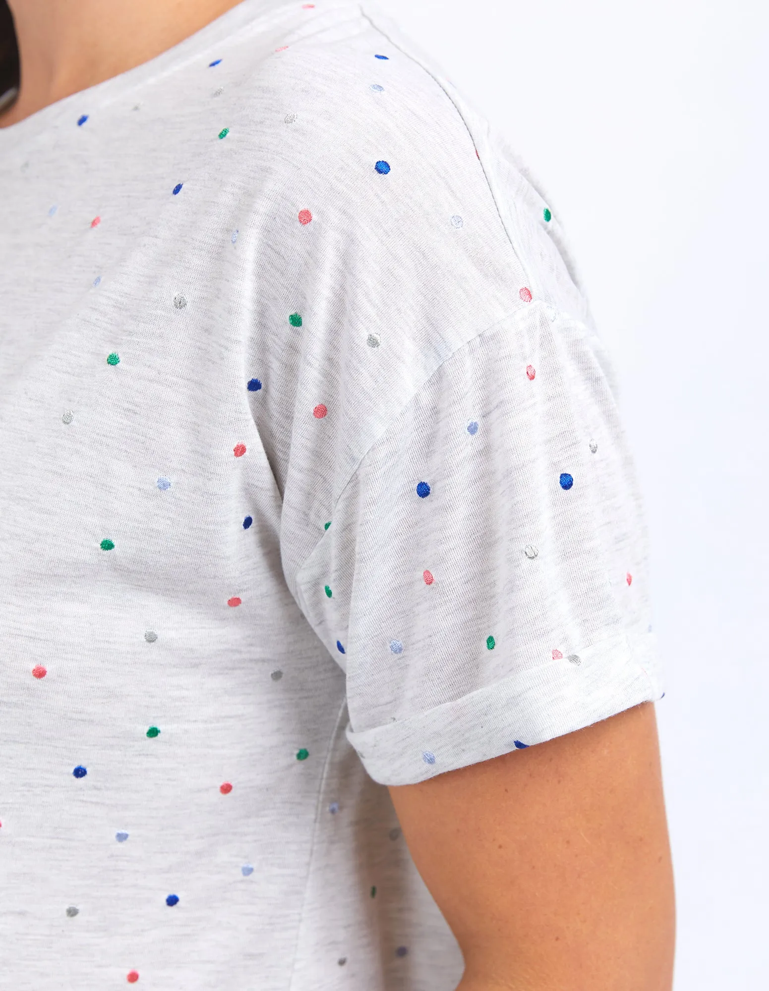 Elm Festive Spot Tee Grey Marle