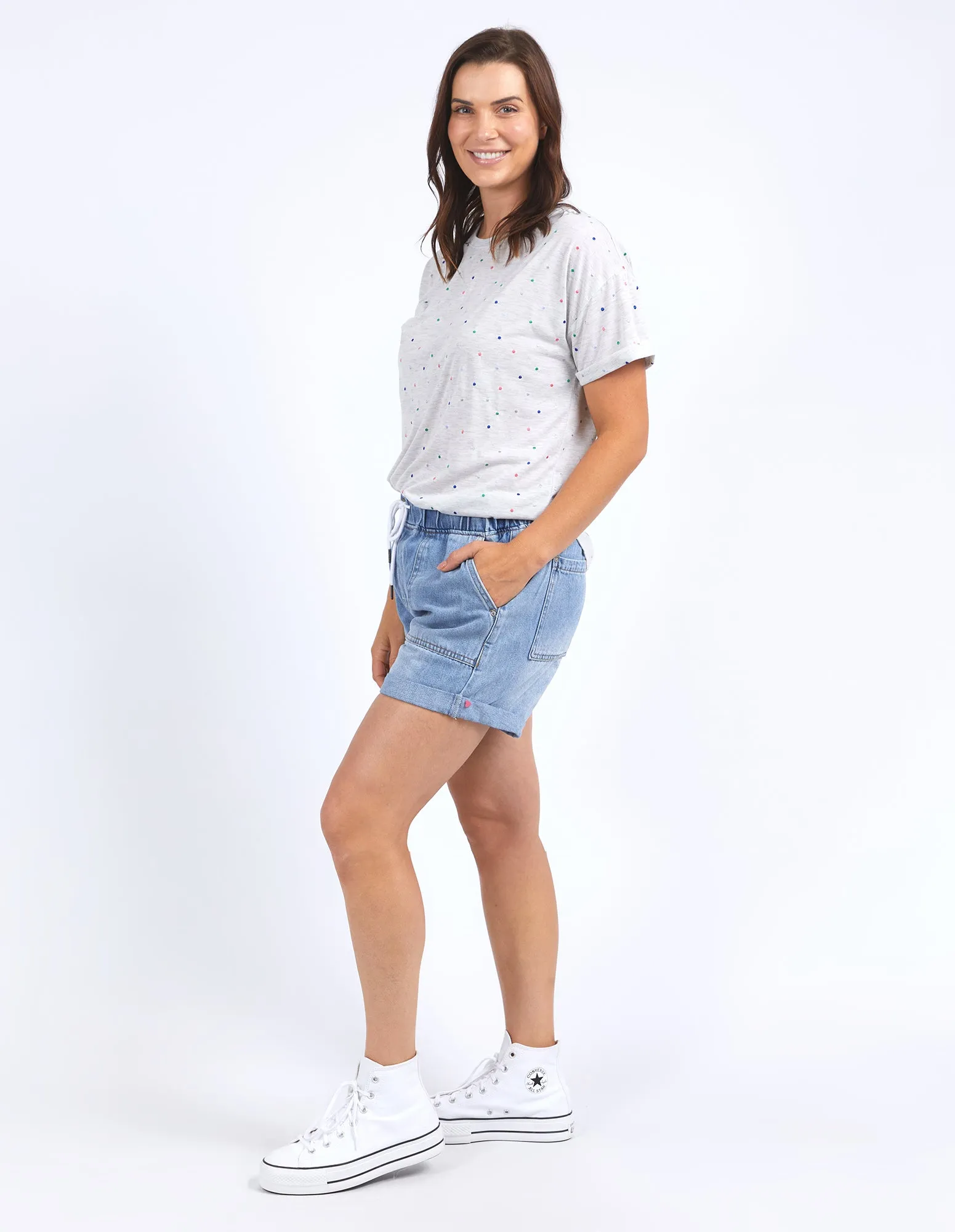 Elm Festive Spot Tee Grey Marle