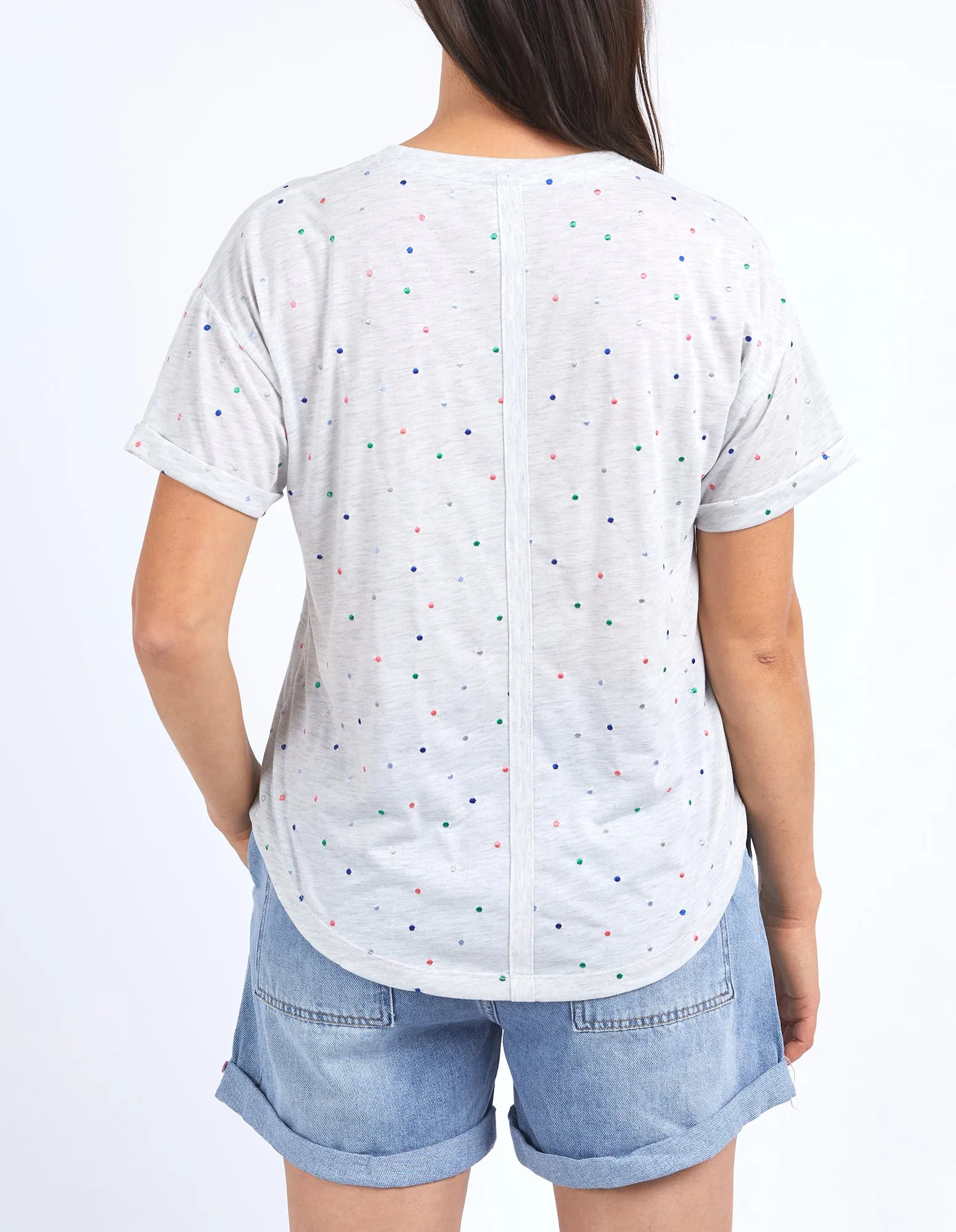Elm Festive Spot Tee Grey Marle