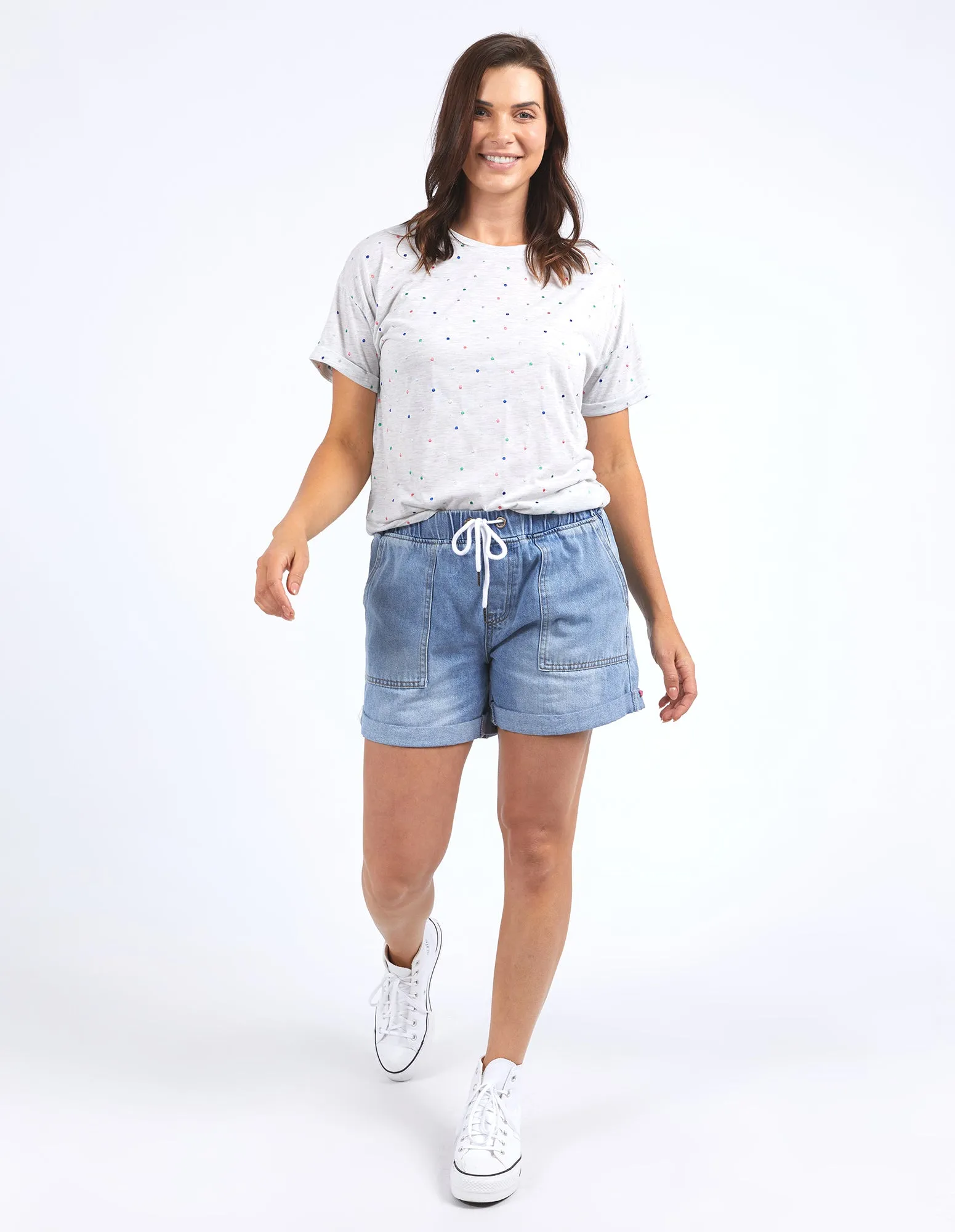 Elm Festive Spot Tee Grey Marle