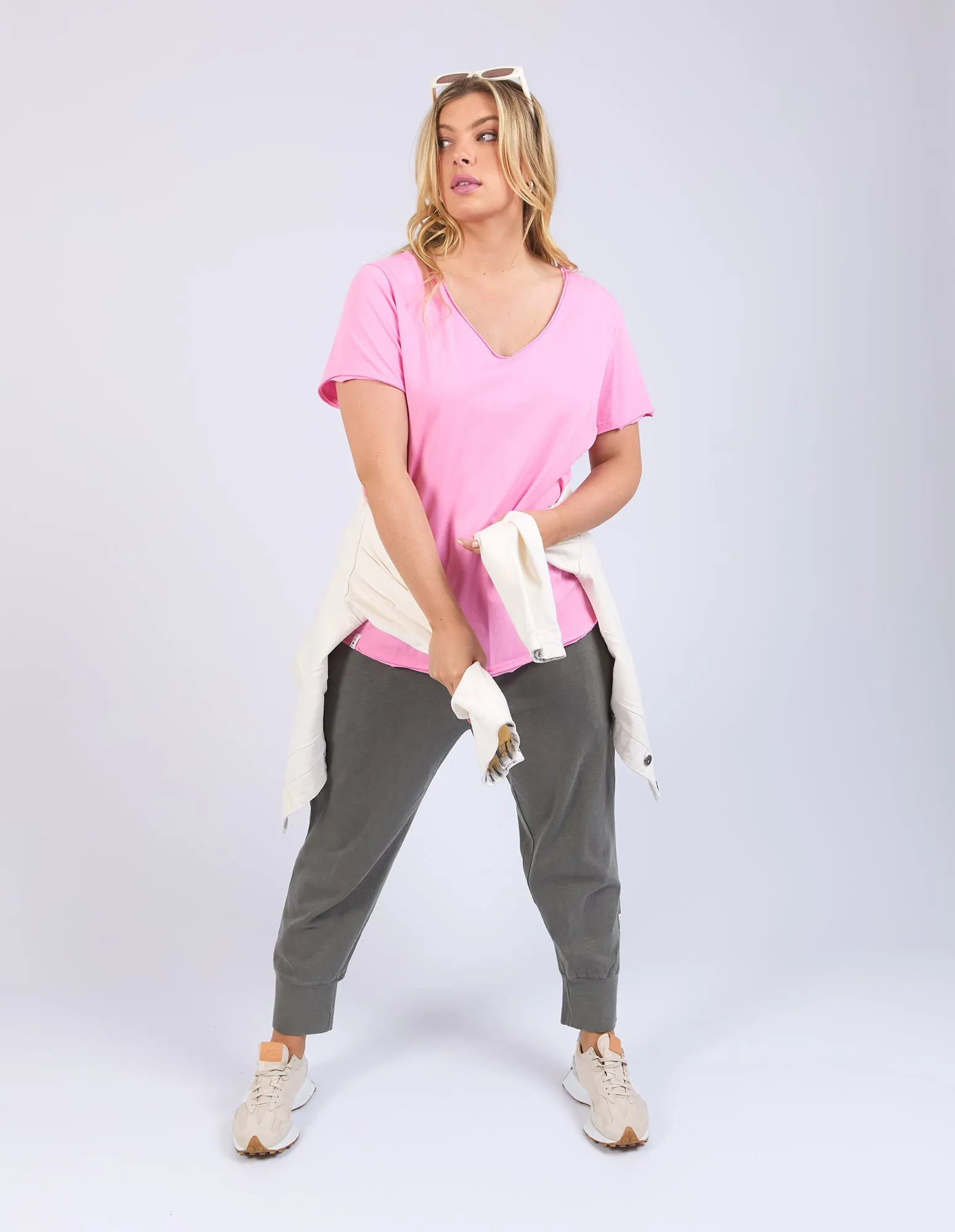 Elm Pima Vee Tee Strawberry Pink
