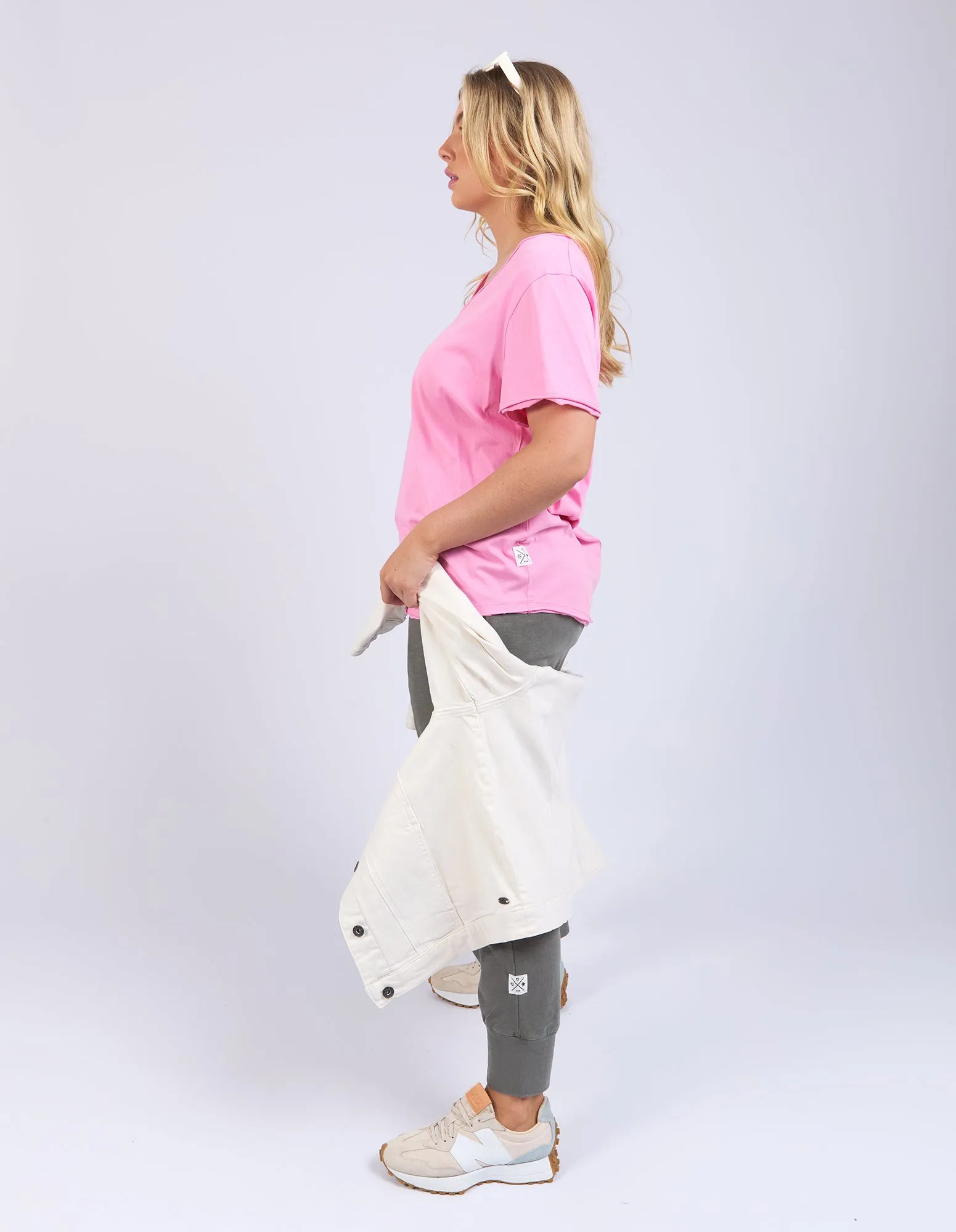 Elm Pima Vee Tee Strawberry Pink