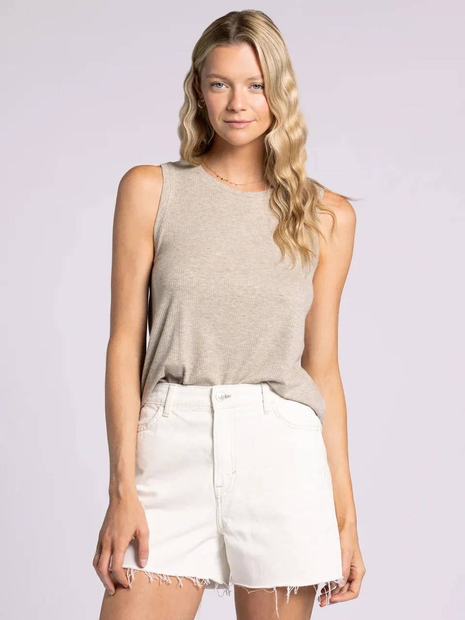 Euclid Tank - Camel Heather