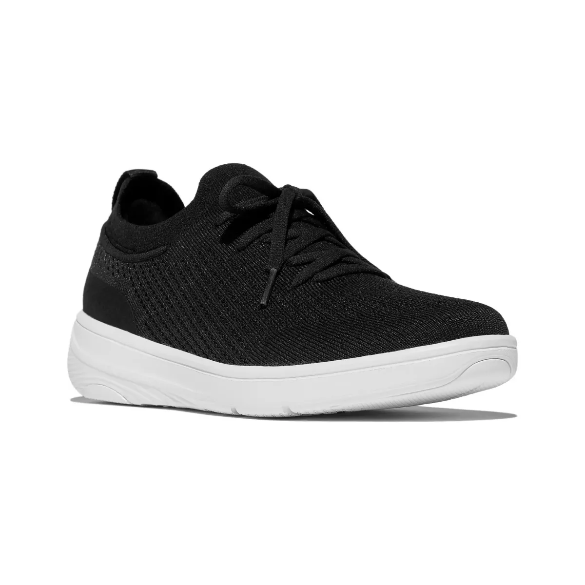 FitFlop Women's SUPER-Q Knit Laced Black/White